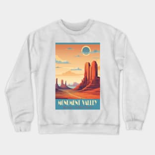 Monument Valley National Park Travel Poster Crewneck Sweatshirt